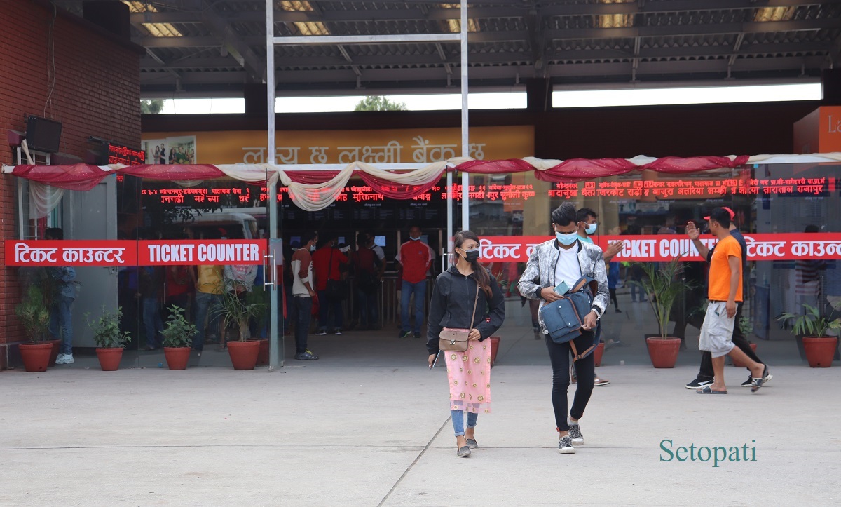 नयाँ बसपार्क। फाइल तस्बिरः निर्मला घिमिरे/सेतोपाटी